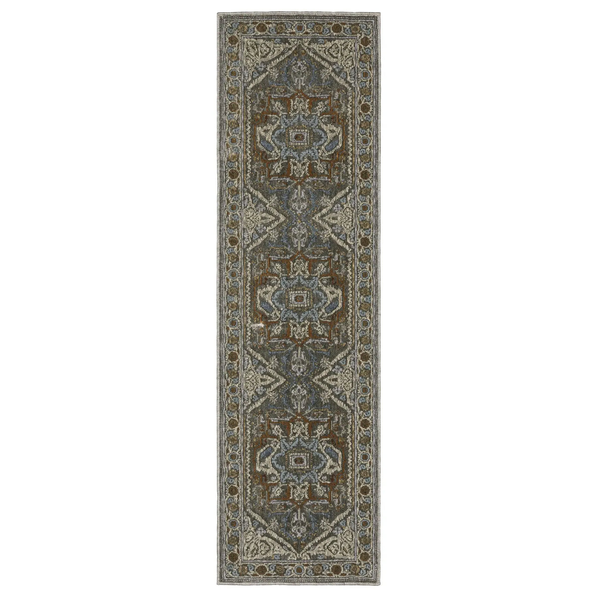Oriental Weavers Sphinx Ellington Ell05 Grey/ Multi Rug - runner