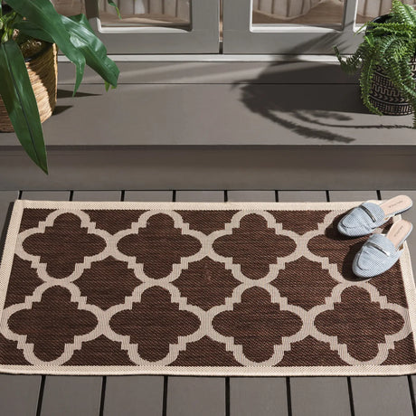 Safavieh Courtyard 2'-0" x 3'-7" Rug in Dark Brown