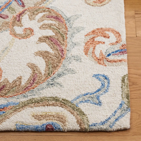 Safavieh Micro-Loop 4'-0" x 6'-0" Rug in Ivory / Rust