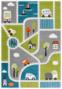 Safavieh Carousel Kids 100 4'-0" x 6'-0" Rug in Green / Grey