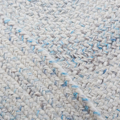 Safavieh Braided 5'-0" x 5'-0" Rug in Ivory / Light Blue