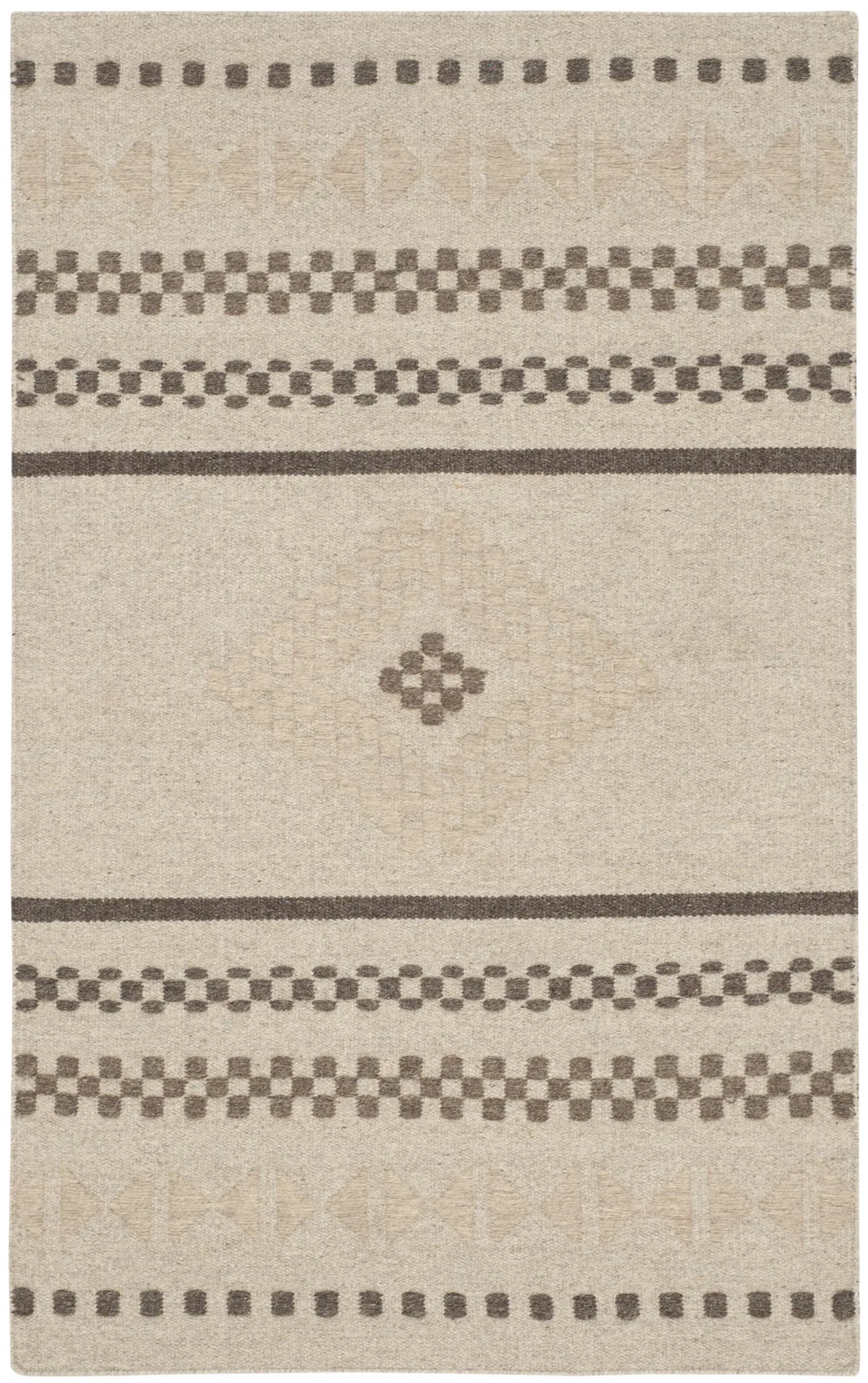 Safavieh Dhurries 3'-0" x 5'-0" Rug in Natural