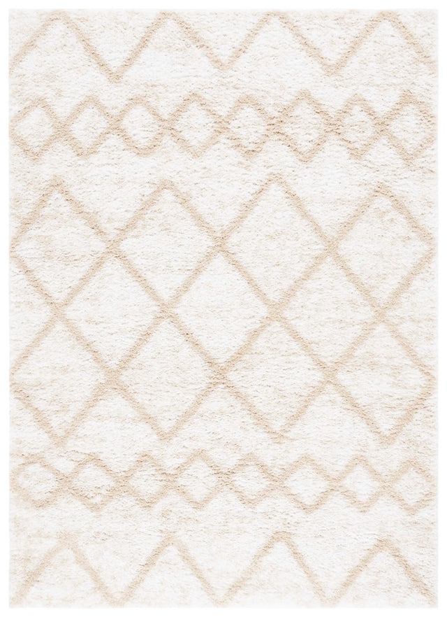 Safavieh Berber Shag 4'-5" x 6'-5" Rug in Ivory / Beige