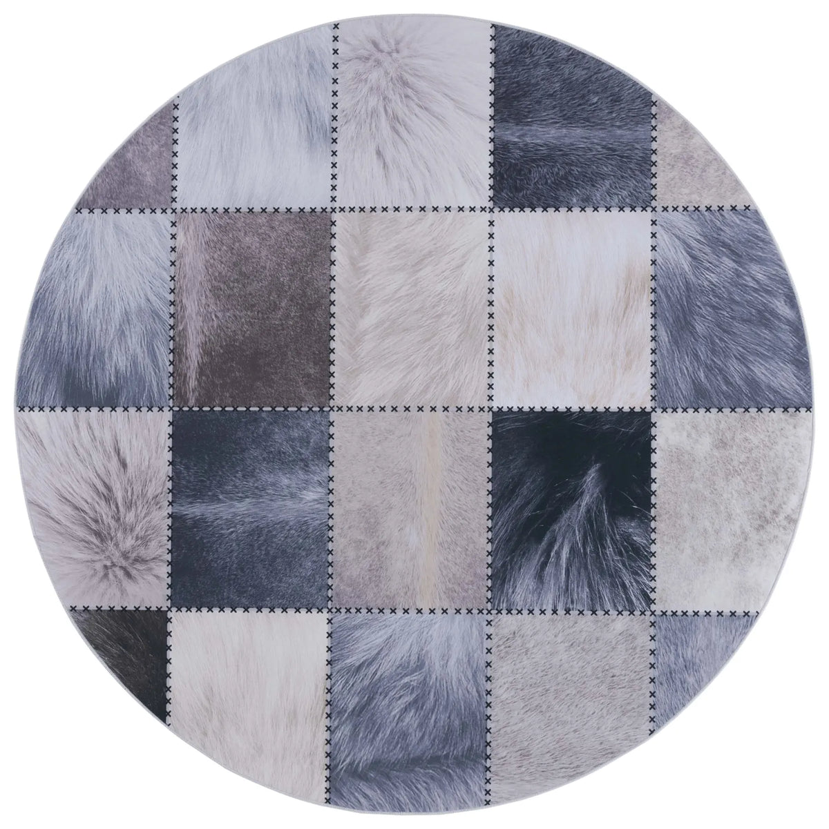 Safavieh Faux Hide 6'-0" x 6'-0" Rug in Beige / Grey