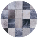 Safavieh Faux Hide 6'-0" x 6'-0" Rug in Beige / Grey