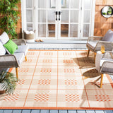Safavieh Courtyard 6'-7" x 9'-6" Rug in Natural / Terra