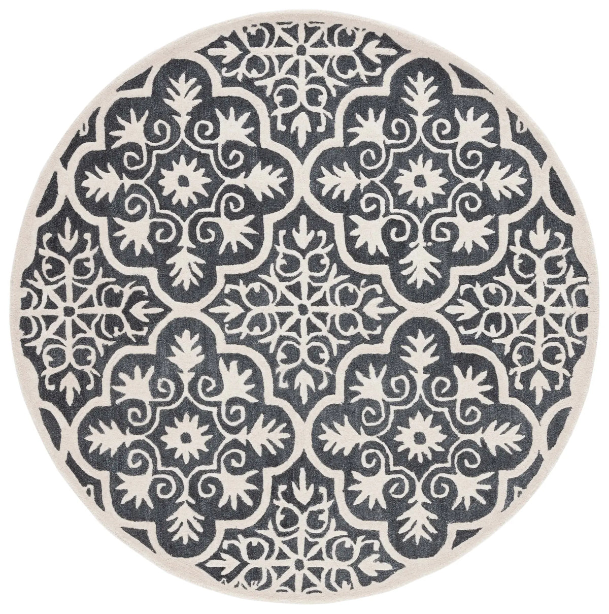 Safavieh Metro 6'-0" x 6'-0" Rug in Black / Ivory