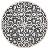 Safavieh Metro 6'-0" x 6'-0" Rug in Black / Ivory