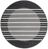 Safavieh Pyramid 6'-7" x 6'-7" Rug in Grey / Ivory Black