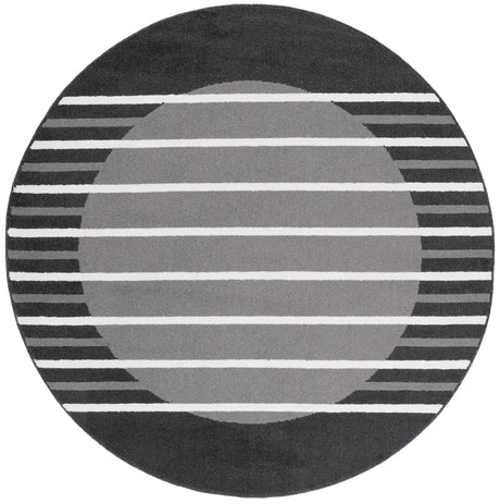 Safavieh Pyramid 6'-7" x 6'-7" Rug in Grey / Ivory Black