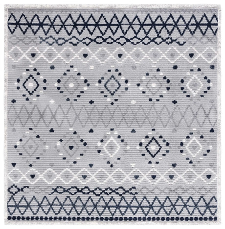 Safavieh Marrakesh 6'-7" x 6'-7" Rug in Grey / Navy