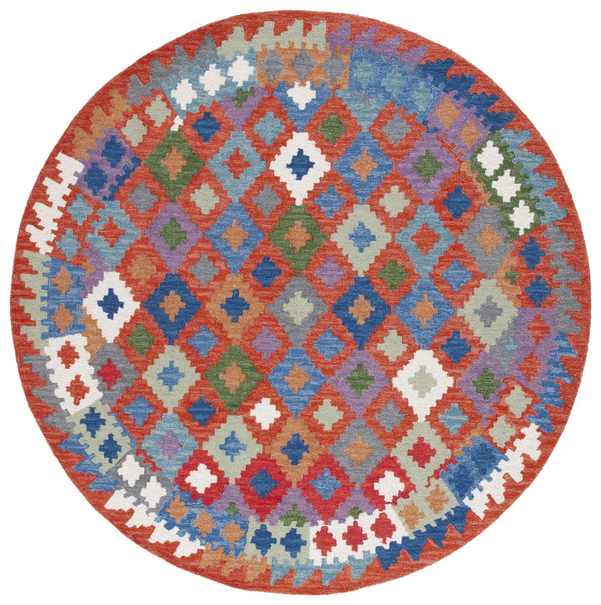 Safavieh Aspen 7'-0" x 7'-0" Rug in Orange / Blue