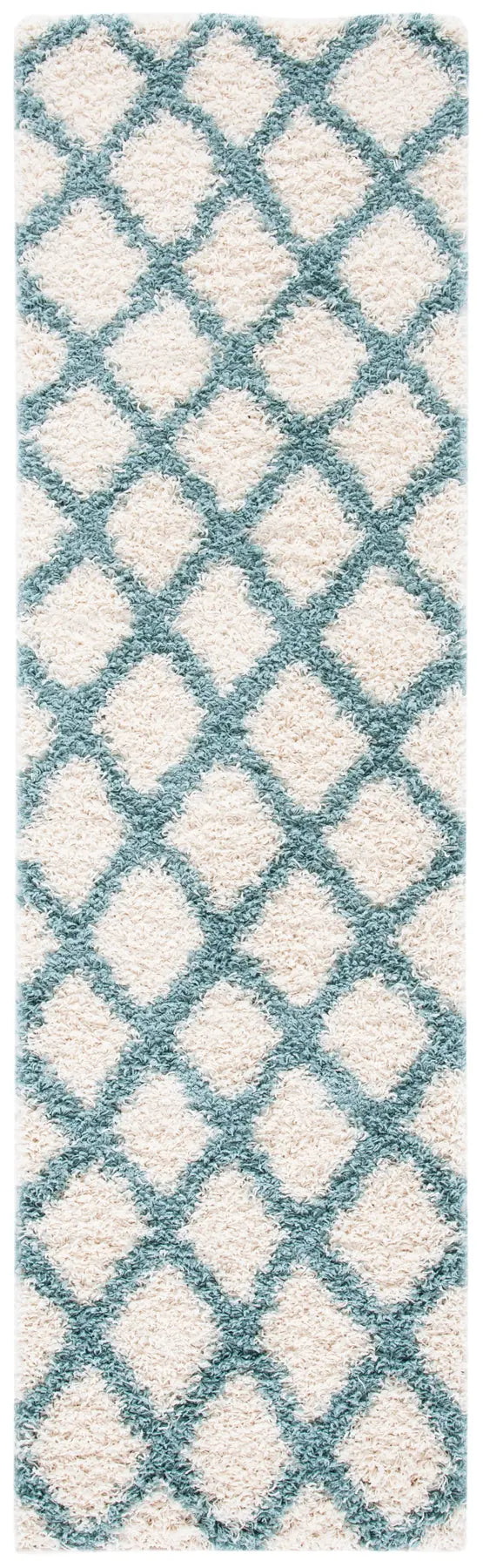 Safavieh Sgd-Dallas Shag 2'-3" x 8'-0" Rug in Ivory / Seafoam