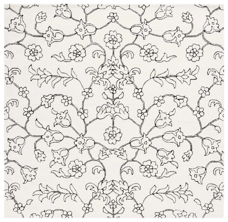 Safavieh Fifth Avenue 7'-0" x 7'-0" Rug in Ivory / Black