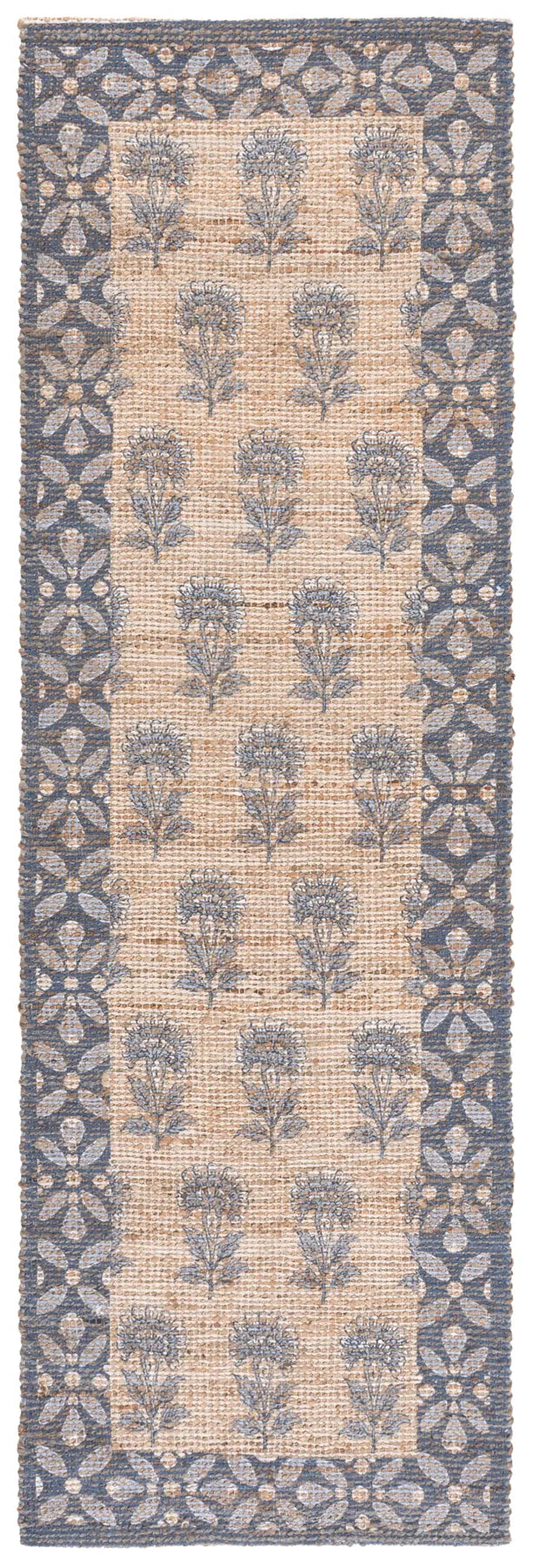 Safavieh Saffron 2'-3" x 8'-0" Rug in Natural / Blue