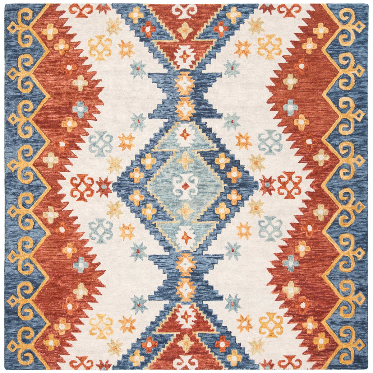 Safavieh Aspen 7'-0" x 7'-0" Rug in Ivory / Blue