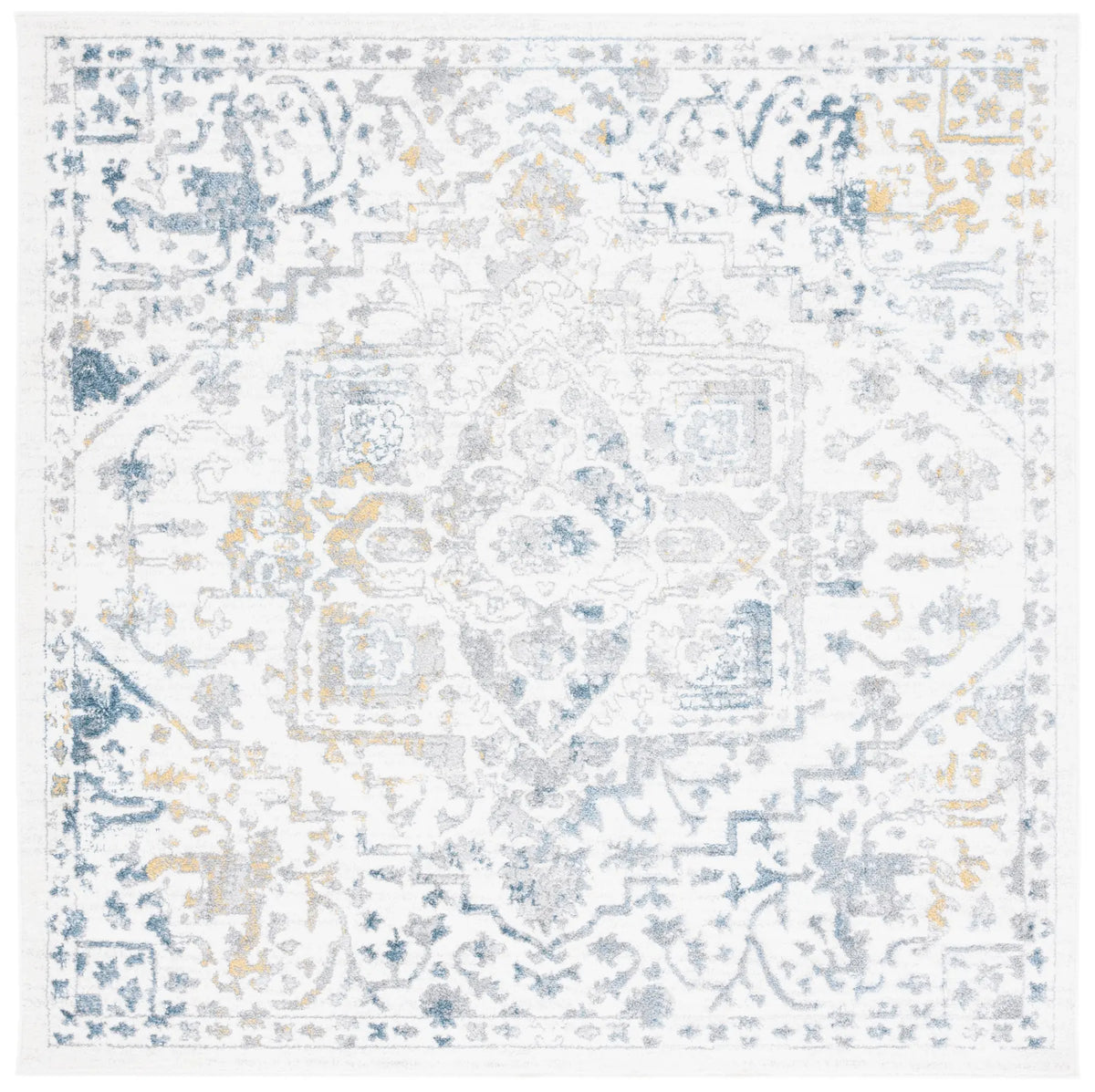 Safavieh Layla 6'-7" x 6'-7" Rug in Ivory Grey / Blue