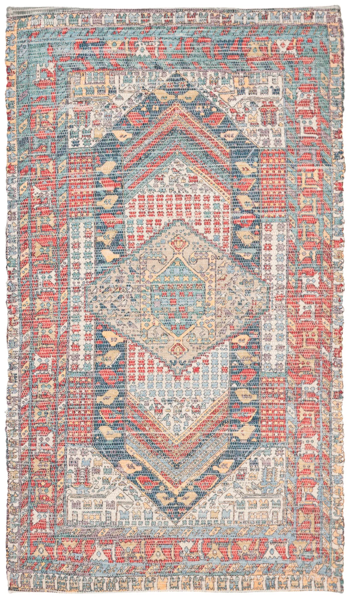 Safavieh Saffron 3'-0" x 5'-0" Rug in Fuchsia / Blue
