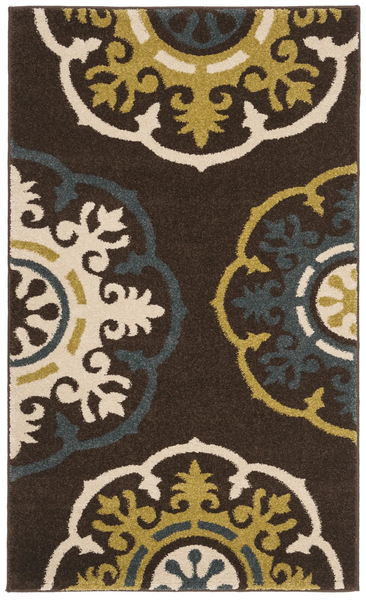 Safavieh Newbury 3'-0" x 5'-0" Rug in Brown / Green