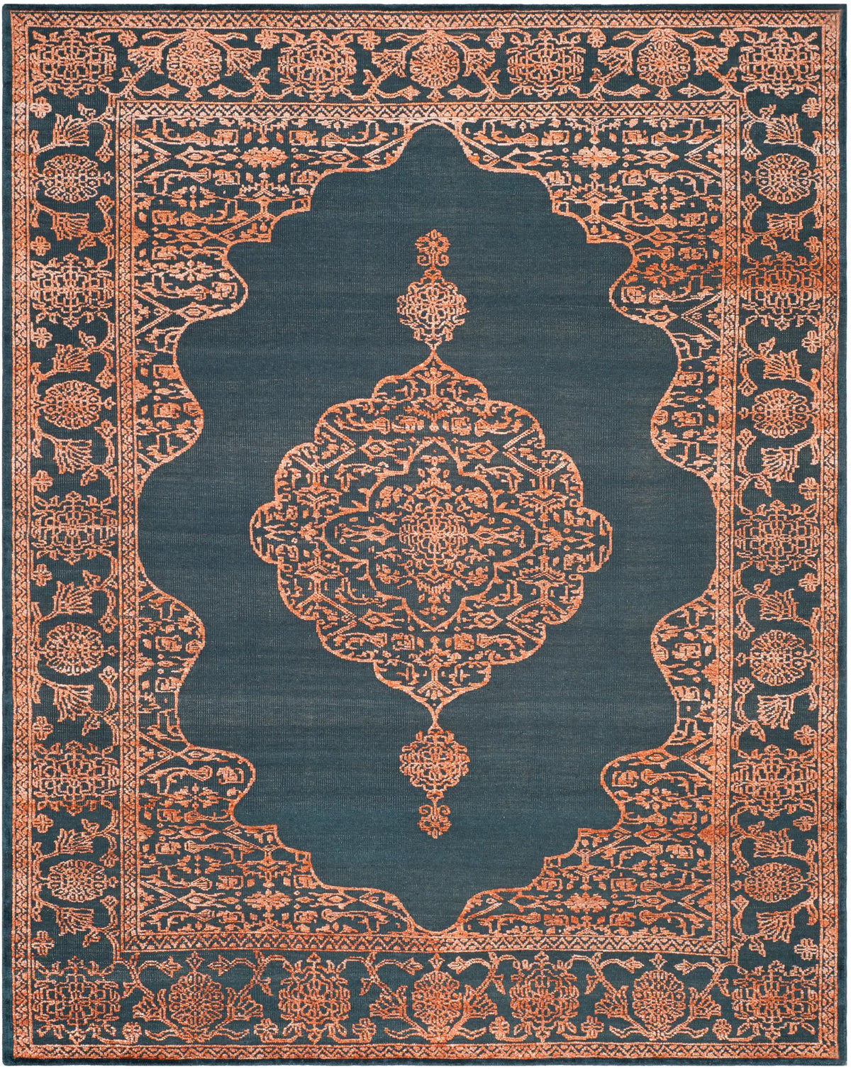 Safavieh Chester 8'-0" x 10'-0" Rug in Navy / Rust