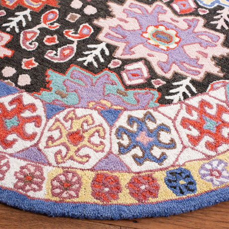Safavieh Bellagio 5'-0" x 5'-0" Rug in Charcoal / Ivory
