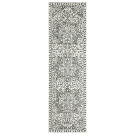 Oriental Weavers Montecito 1101W Grey/ White Rug - runner