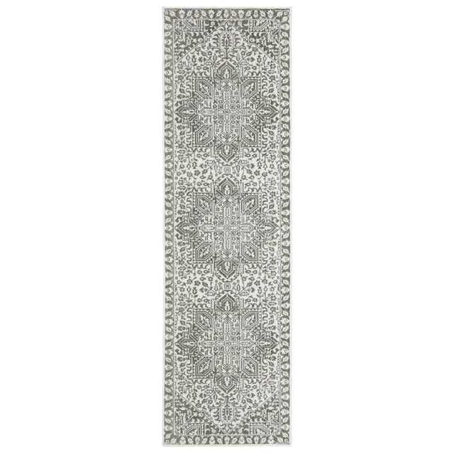 Oriental Weavers Montecito 1101W Grey/ White Rug - runner
