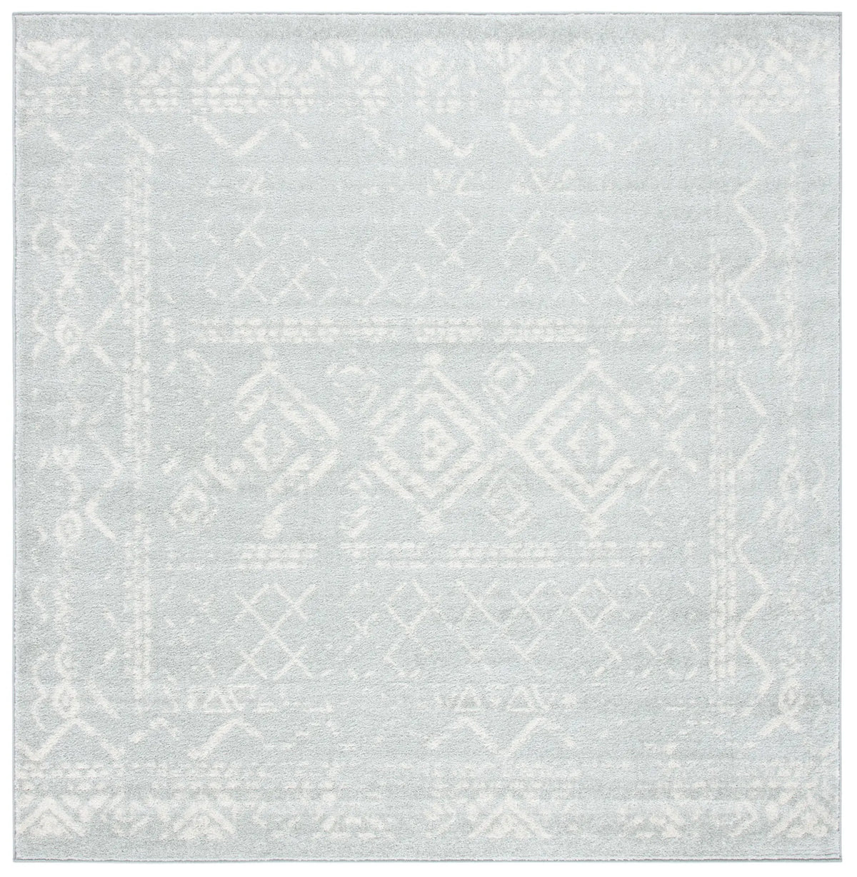 Safavieh Tulum 6'-7" x 6'-7" Rug in Light Grey / Ivory