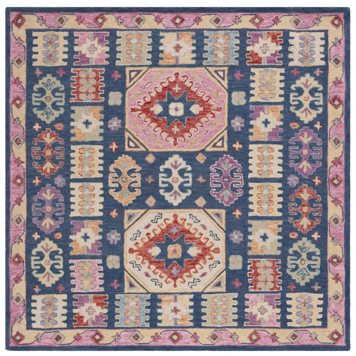 Safavieh Aspen 7'-0" x 7'-0" Rug in Blue / Red