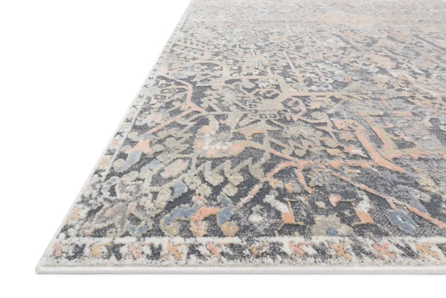 Loloi Lucia Luc-02 Charcoal / Multi Rugs - rug corner