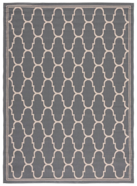 Safavieh Courtyard 5'-3" x 7'-7" Rug in Anthracite / Beige