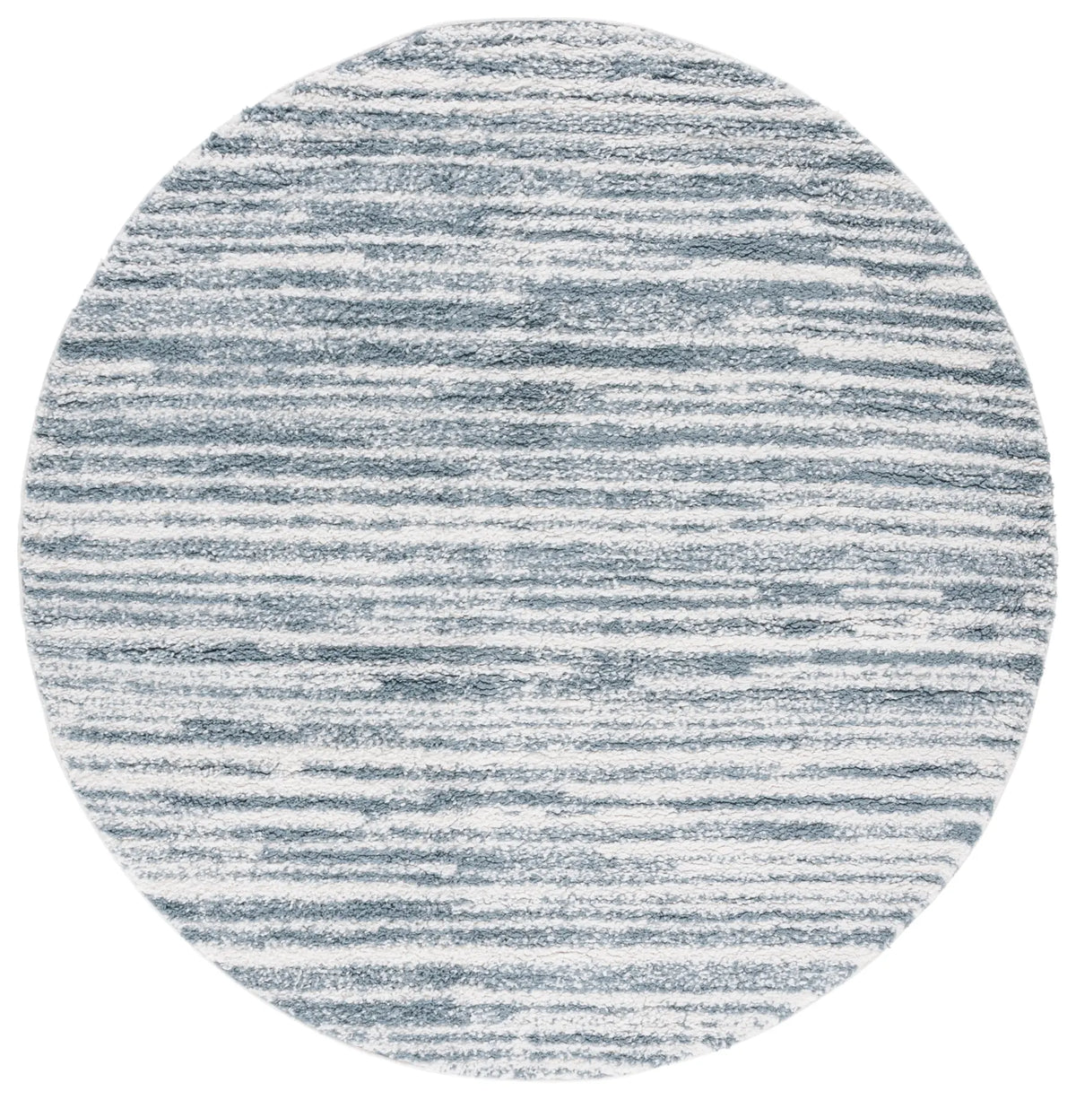 Safavieh Rumi Shag 6'-7" x 6'-7" Rug in Light Blue / Ivory