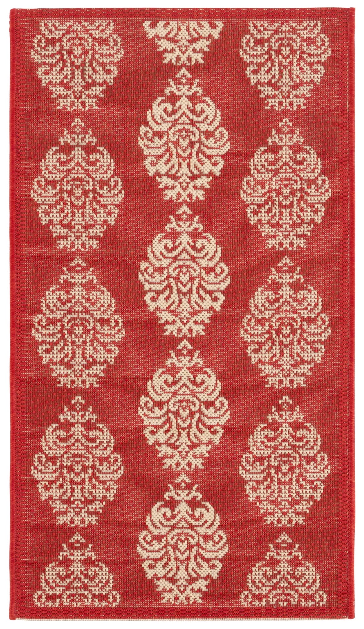 Safavieh Courtyard 2'-0" x 3'-7" Rug in Red / Natural