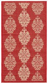 Safavieh Courtyard 2'-0" x 3'-7" Rug in Red / Natural