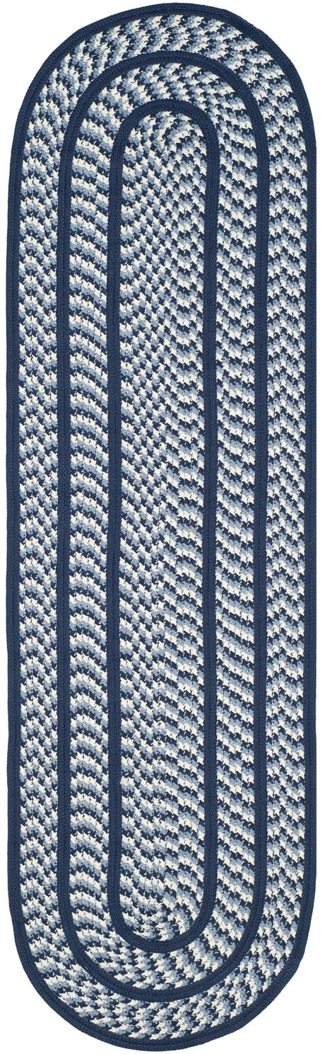 Safavieh Braided 2'-3" x 8'-0" Rug in Ivory / Navy