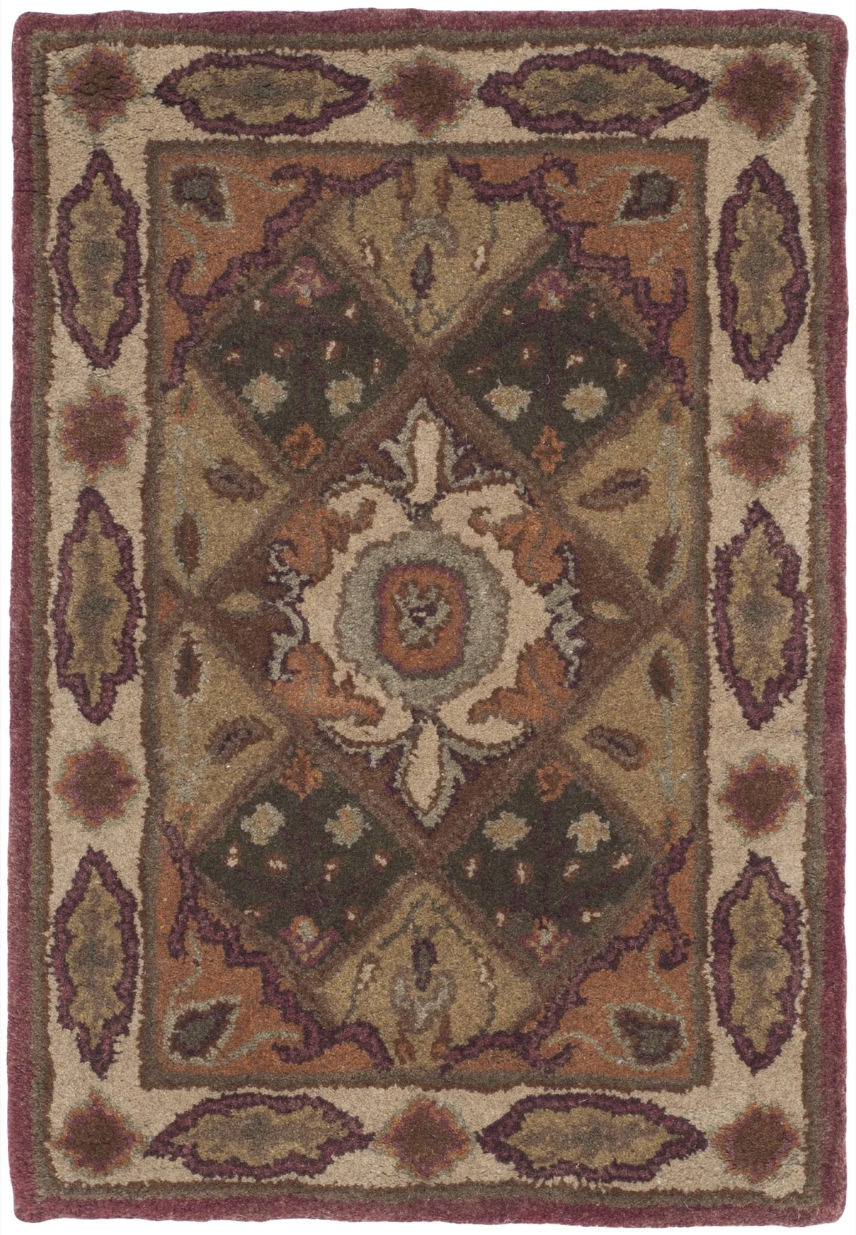 Safavieh Heritage 2'-0" x 3'-0" Rug in Rust / Ivory