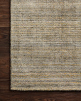 Loloi Pasadena Pas-01 Gold Rug - corner on wood