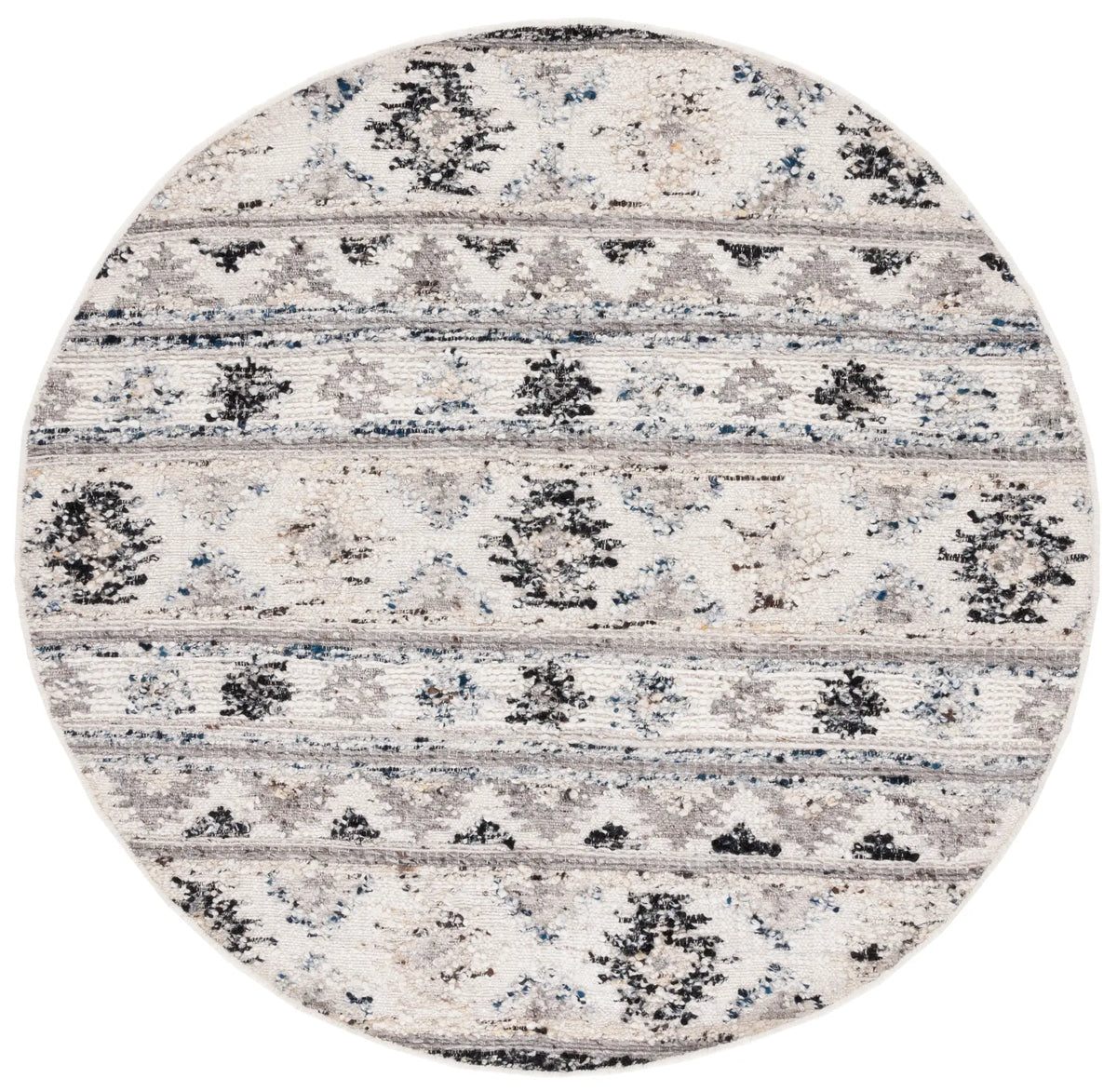 Safavieh Manhattan 6'-0" x 6'-0" Rug in Ivory / Black