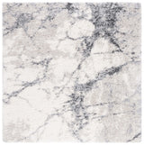 Safavieh Fontana Shag  800 6'-7" x 6'-7" Rug in Ivory / Grey