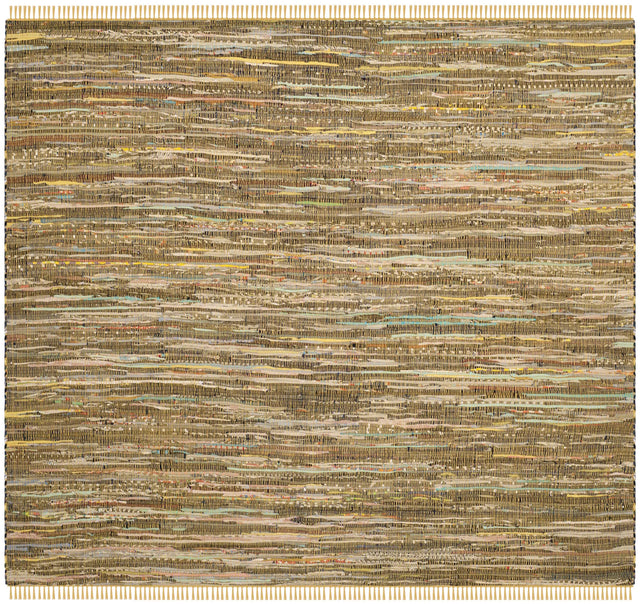 Safavieh Rag Rug 6'-0" x 6'-0" Rug in Yellow / Multi