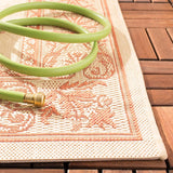 Safavieh Courtyard 4'-0" x 5'-7" Rug in Natural / Terra