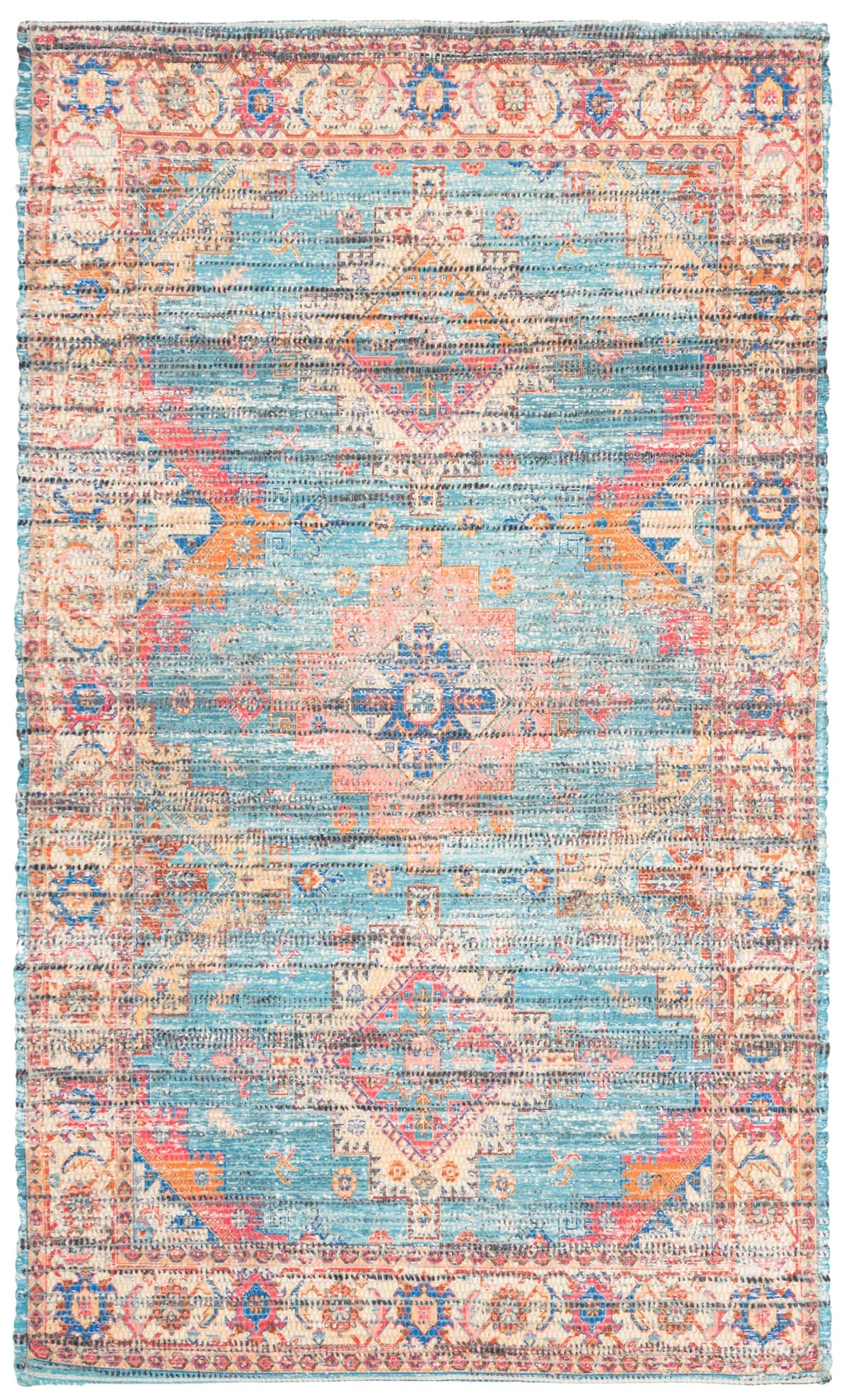 Safavieh Saffron 3'-0" x 5'-0" Rug in Rust / Blue