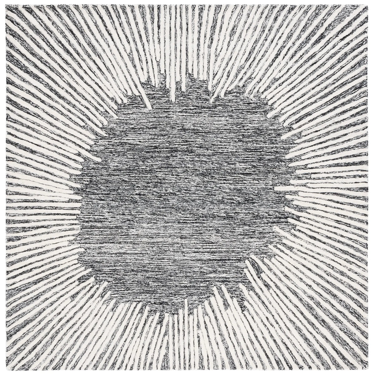 Safavieh Abstract 6'-0" x 6'-0" Rug in Black / Ivory