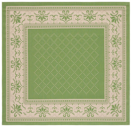 Safavieh Courtyard 6'-7" x 6'-7" Rug in Olive / Natural