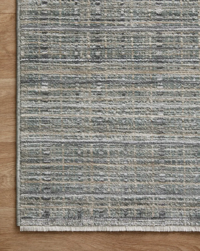 Loloi Soho Soh-04 Jade/Stone Rug - corner on wood