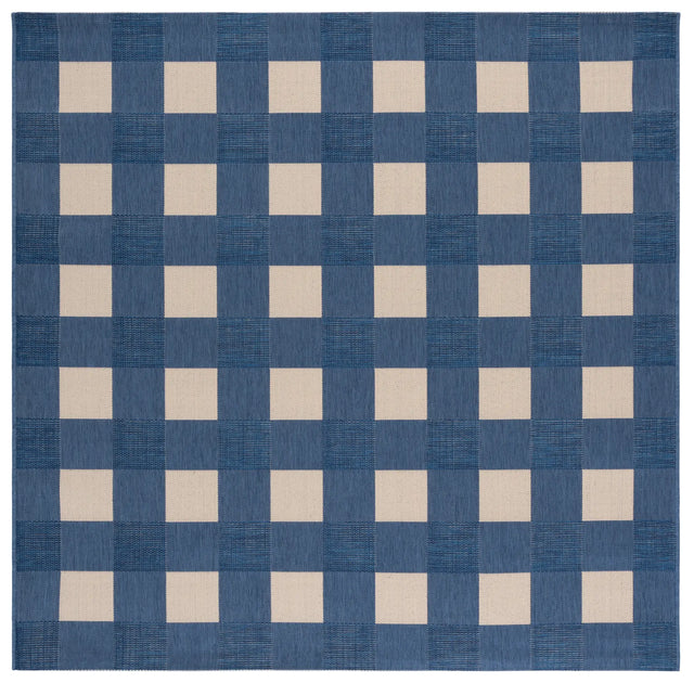 Safavieh Courtyard 6'-7" x 6'-7" Rug in Blue / Beige