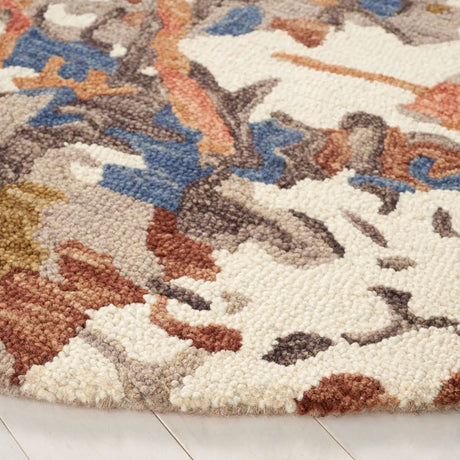 Safavieh Blossom 6'-0" x 6'-0" Rug in Rust / Ivory
