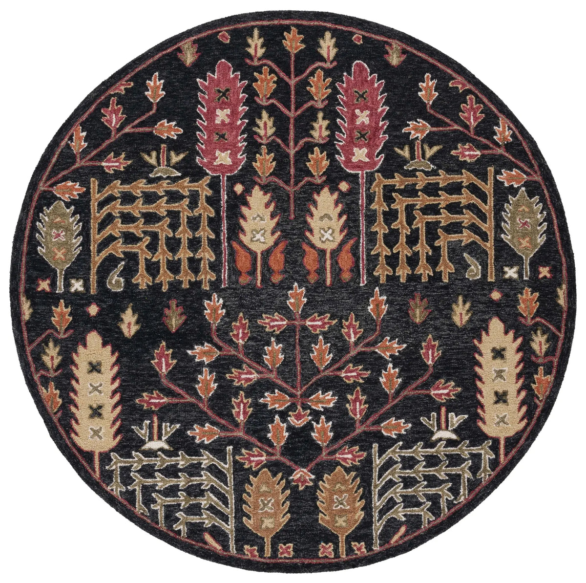 Safavieh Aspen 7'-0" x 7'-0" Rug in Black / Red