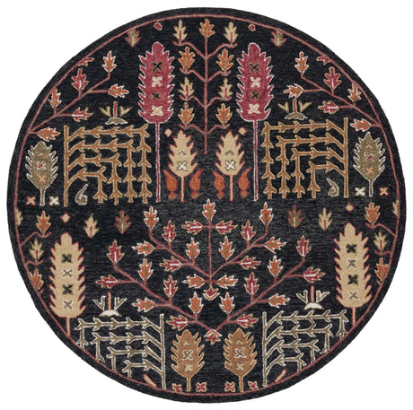 Safavieh Aspen 7'-0" x 7'-0" Rug in Black / Red