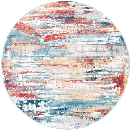 Safavieh Skyler 6'-7" x 6'-7" Rug in Beige / Burgundy